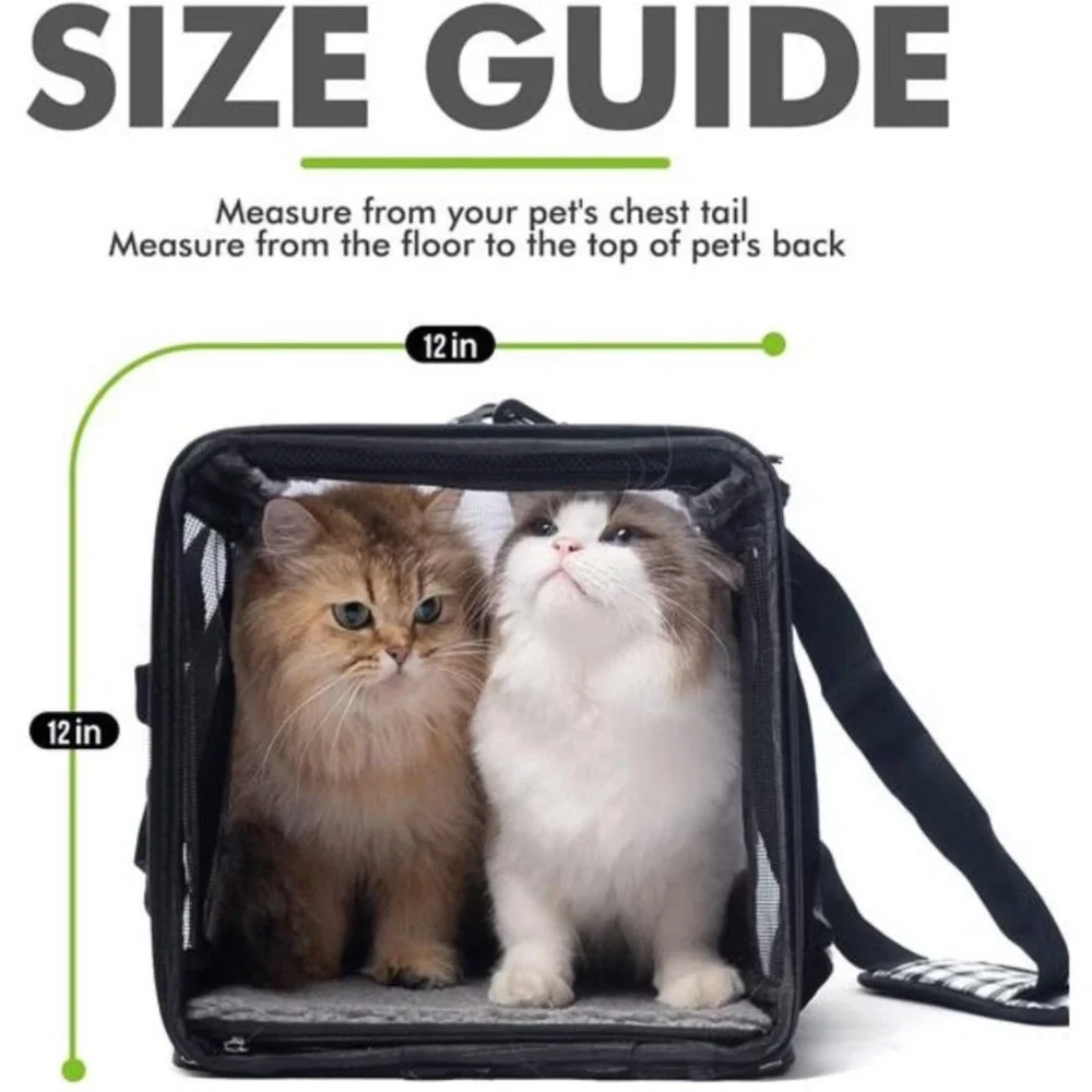 Large Cat Carrier for 2Cats,Soft-Sided Pet Carrier for Cat,Top Load Cat Carriers